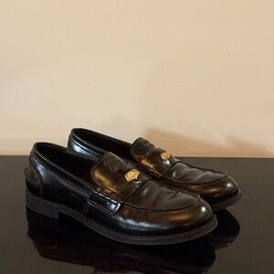 Miu Miu penny loafers in brushed Leather